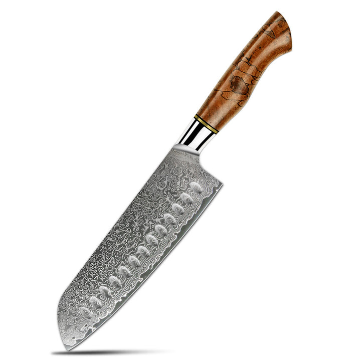 Cuchillo Santoku 8, acero damasco de 67 capas