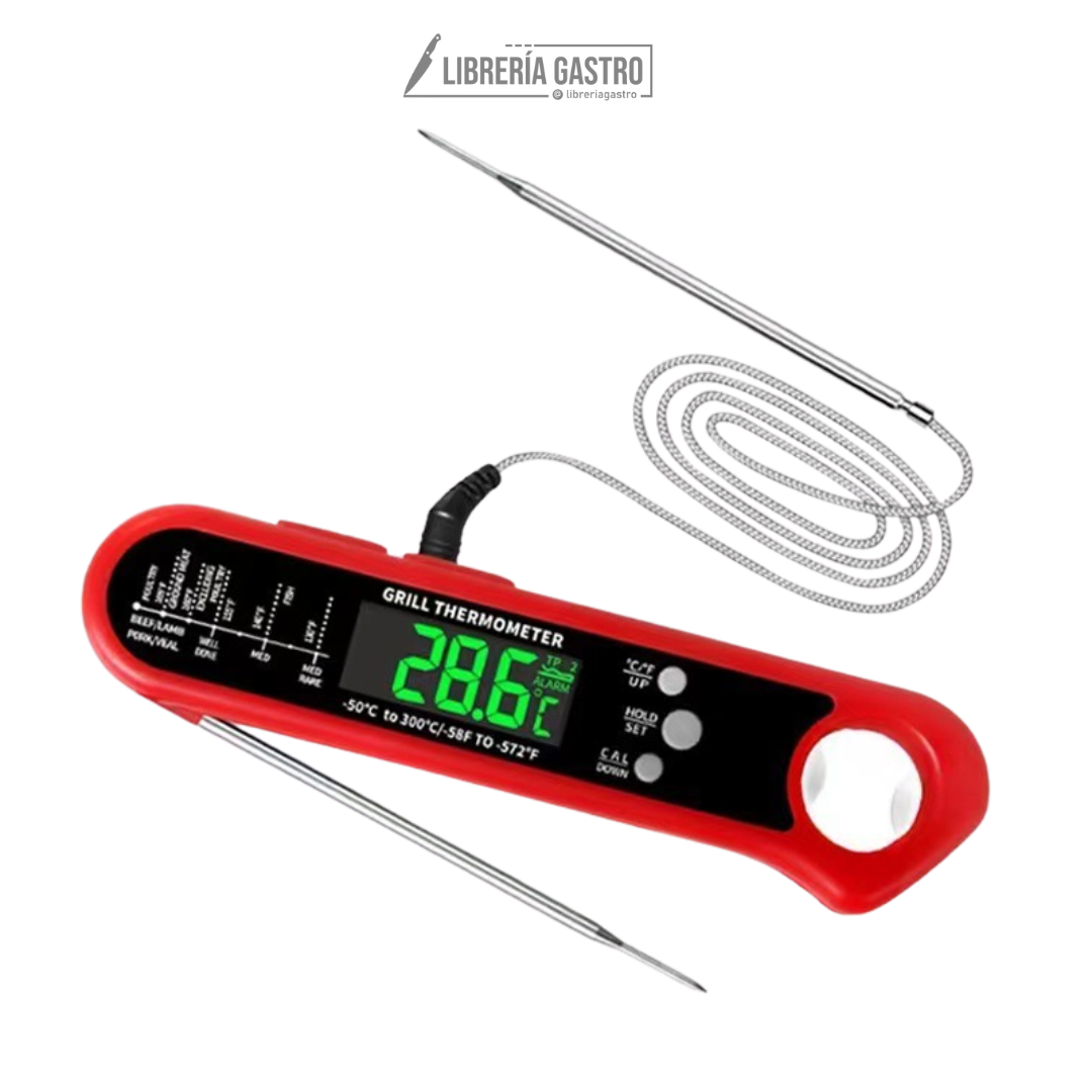 Termómetro Digital LCD de sonda larga para parrilla