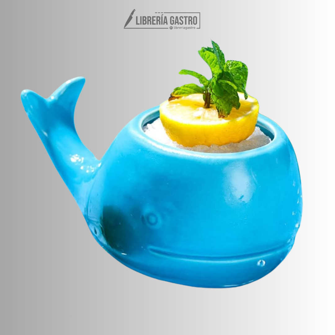 Tiki vaso de cóctel vaso en forma de ballena 450ml