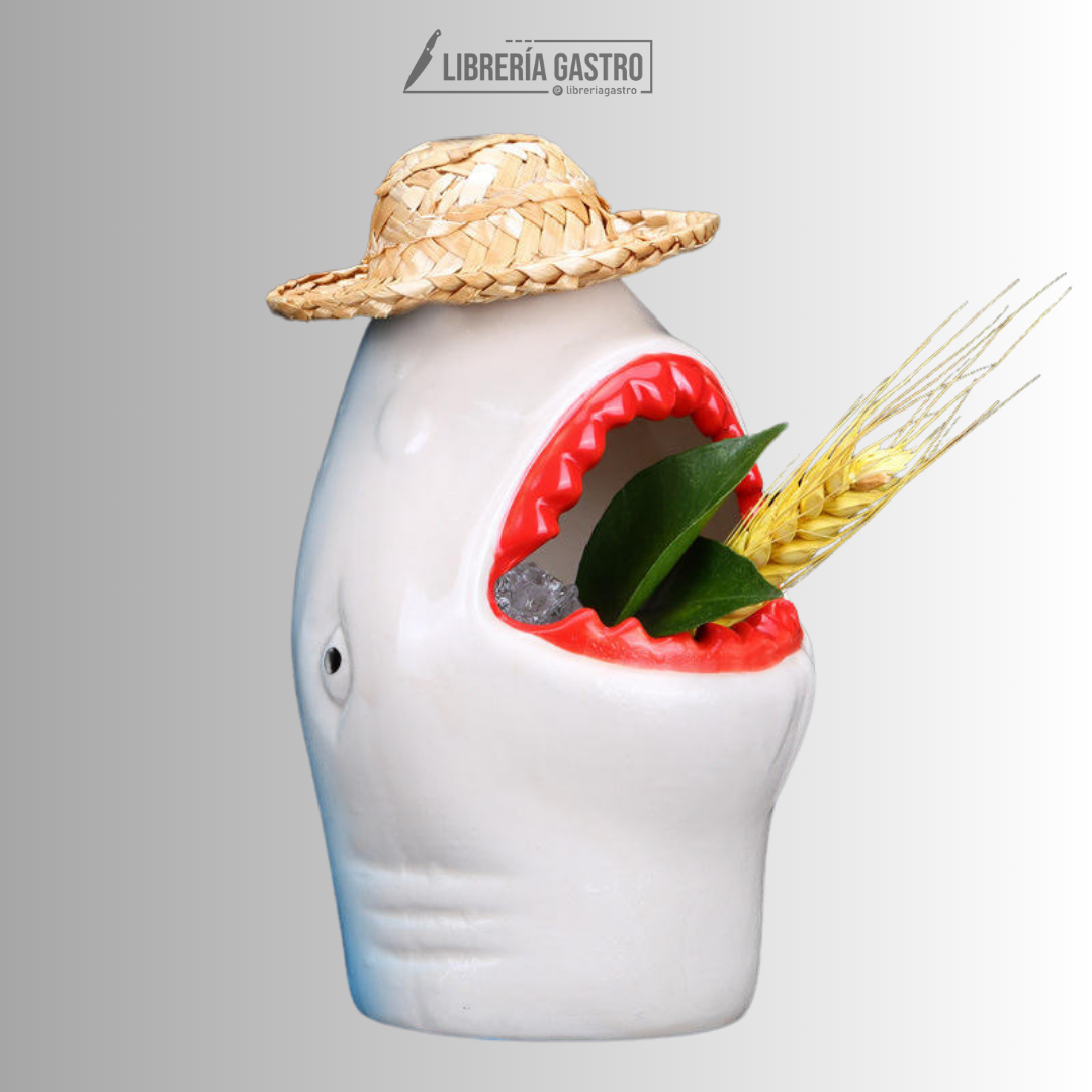 Tki tiburón blanco con diente rojo 300ml.