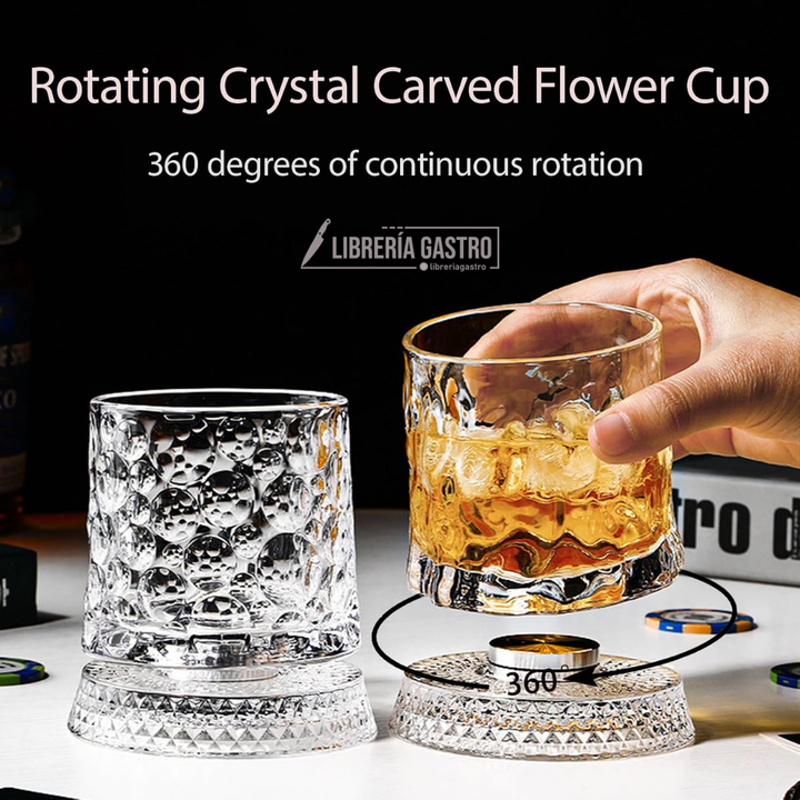 Vasos de whisky giratorios 360° (10oz)