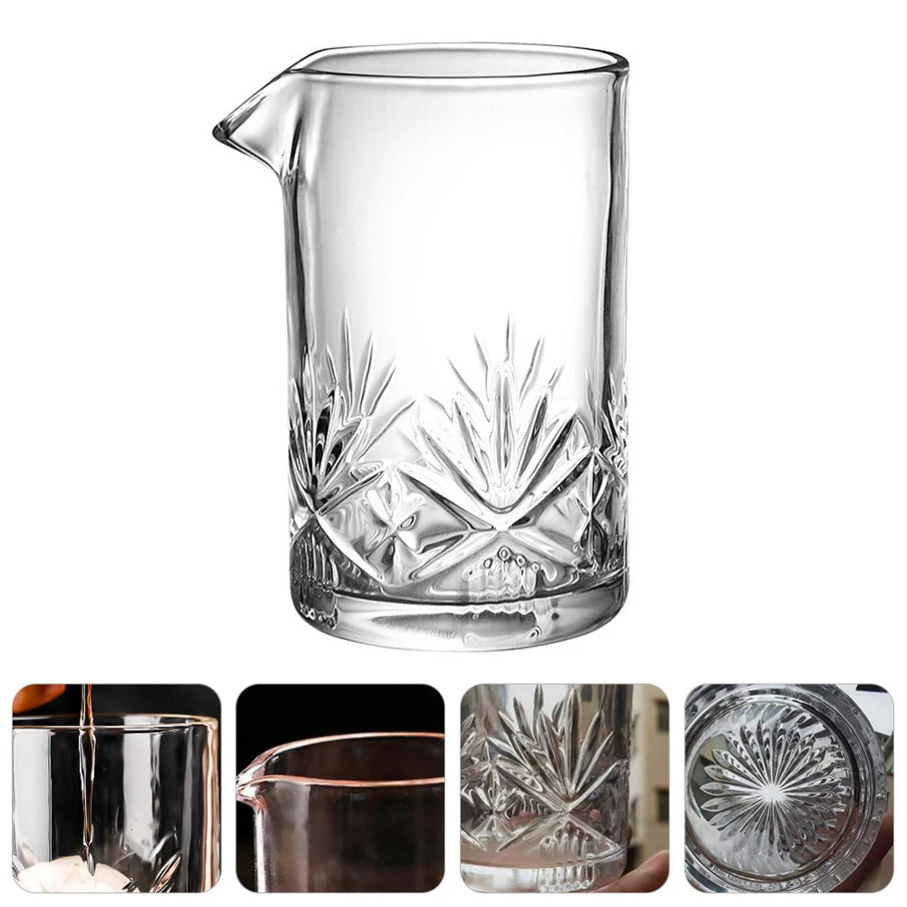 MIXING GLASS 700ml. Vaso mezclador diseño tallado.