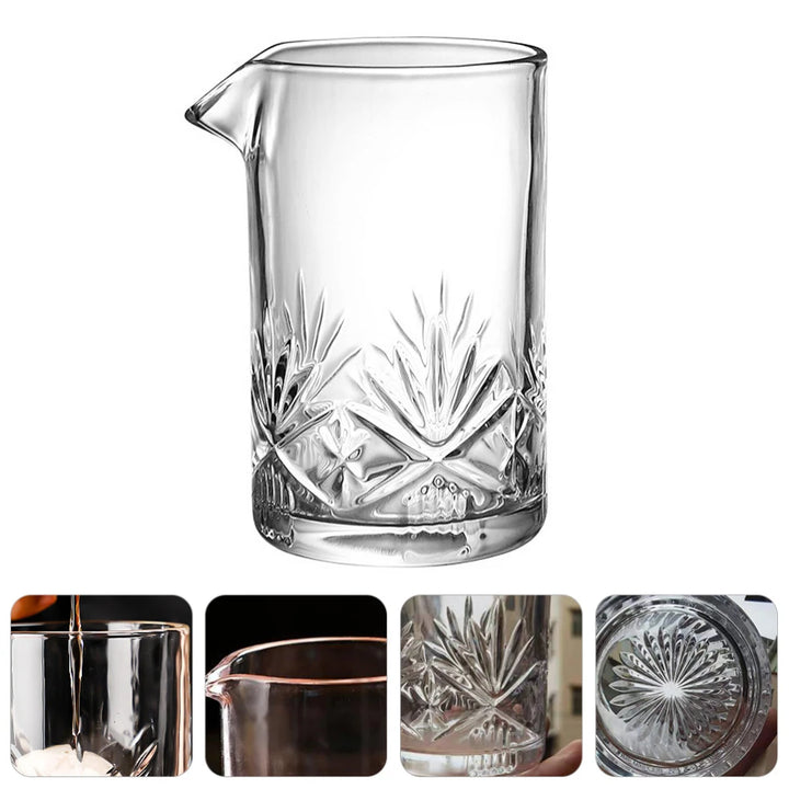 MIXING GLASS 700ml. Vaso mezclador diseño tallado.