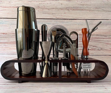 Cargar imagen en el visor de la galería, Kit Profesional Bartender, 20pzs acero Premium color negro.