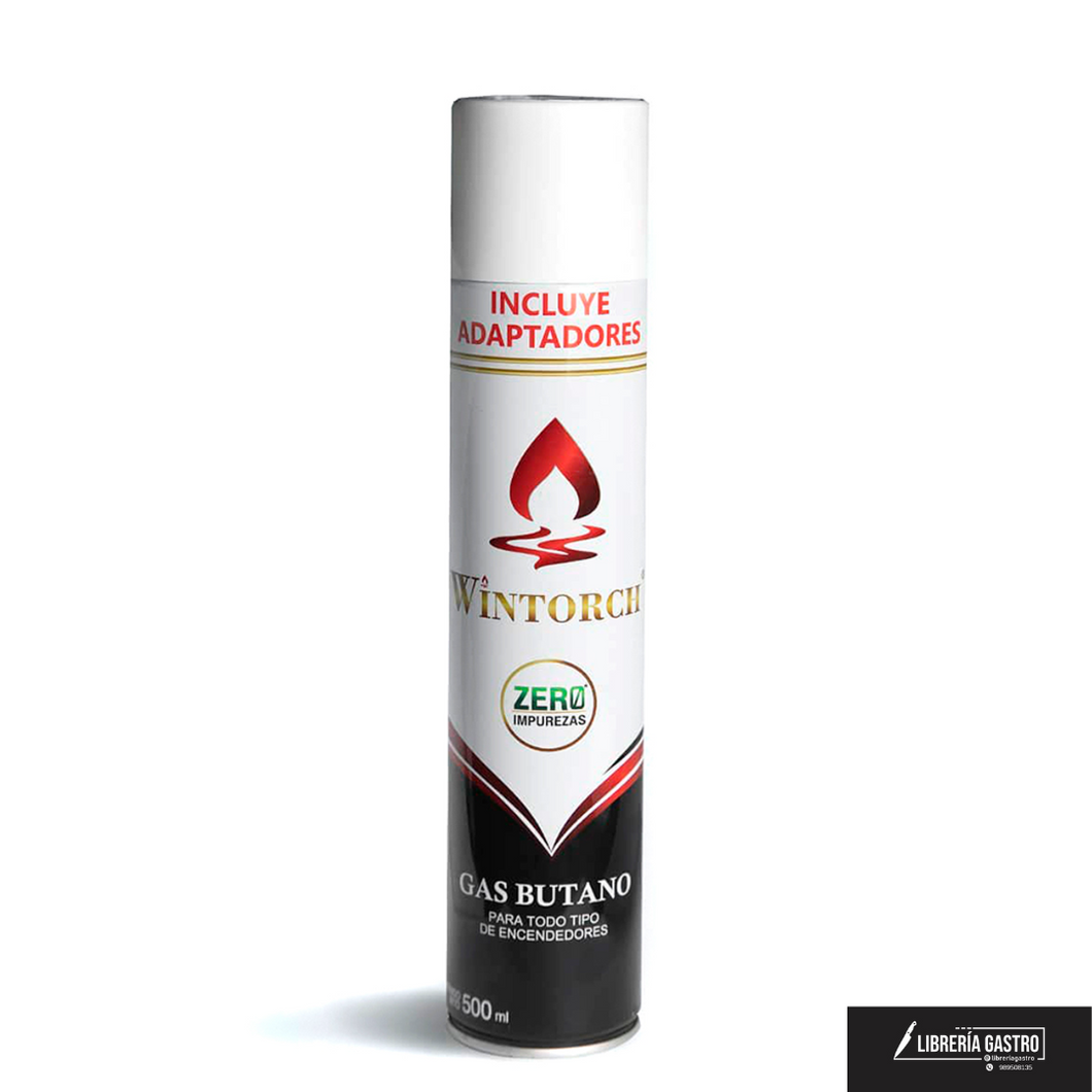 Gas Butano 480 cm³. Para Encendedores con Adaptadores