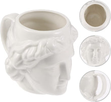 Cargar imagen en el visor de la galería, Taza de cerámica David Head 400ml, escultura romana.