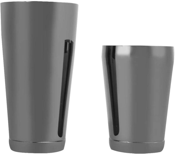 Boston Shaker Coctelera, Herramienta de barra de acero inoxidable NEGRO 18/28 oz.