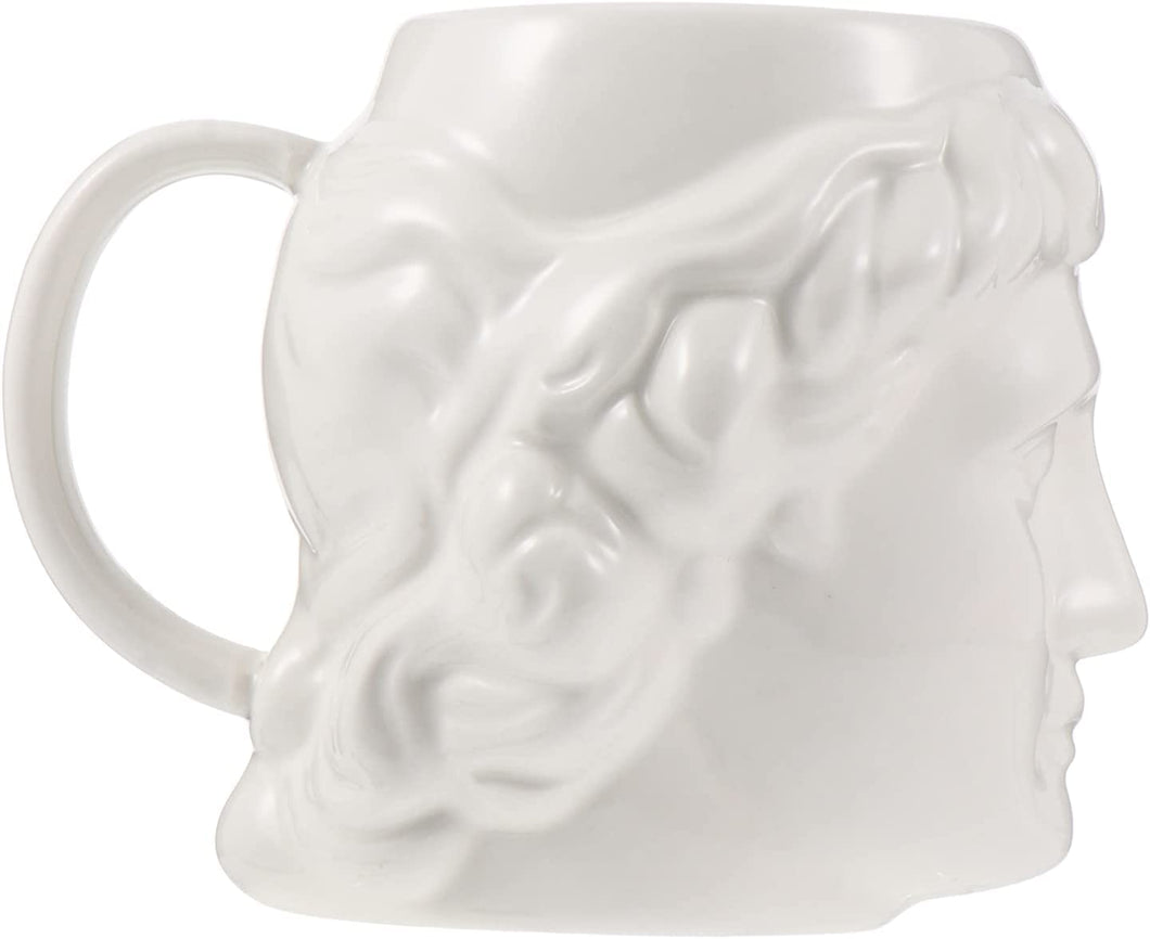 Taza de cerámica David Head 400ml, escultura romana.