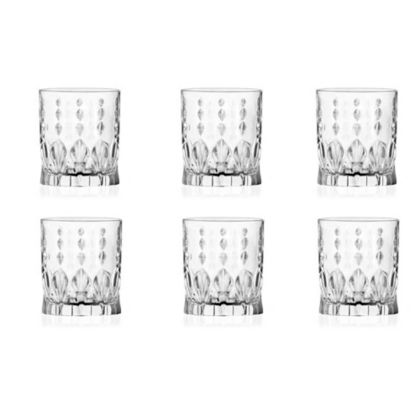 Set De 6 Vaso Corto En Cristal Rcr Marilyn 34 Cl