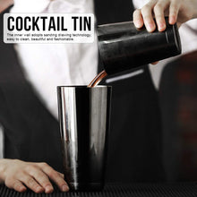 Cargar imagen en el visor de la galería, Boston Shaker Coctelera, Herramienta de barra de acero inoxidable NEGRO 18/28 oz.