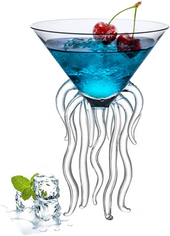 Copa Martini cristal creativo medusas 100ml.