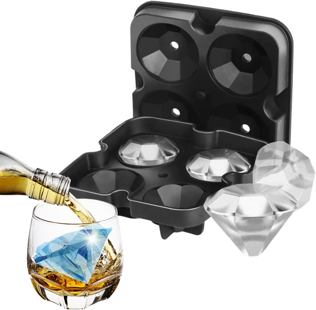 Bandejas de cubitos de hielo de diamante, cubos de hielo de 2 pulgadas.