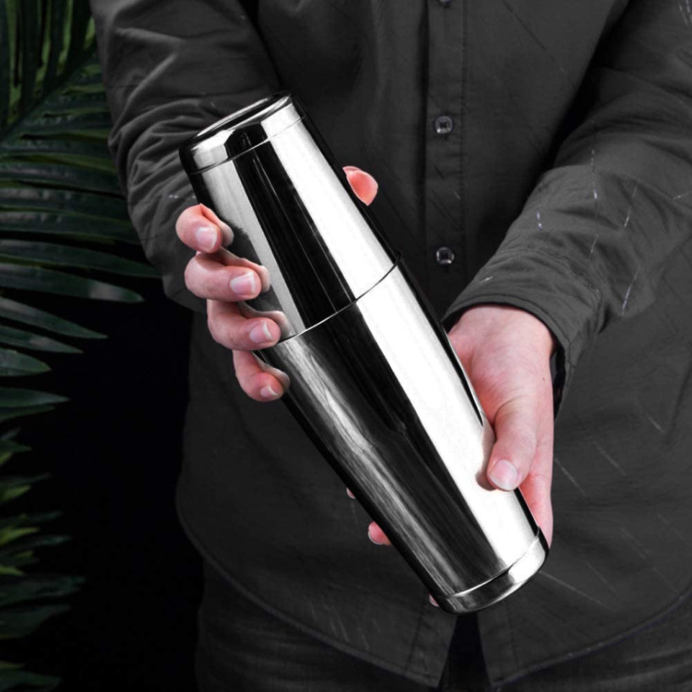 Boston Shaker Coctelera, Herramienta de barra de acero inoxidable NEGRO 18/28 oz.