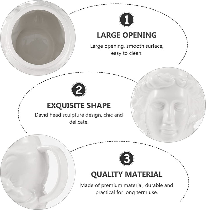 Taza de cerámica David Head 400ml, escultura romana.