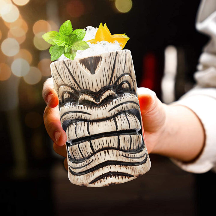Tiki Mugs - Taza de cerámica Tiki, 16.8 oz/18.6 fl oz, taza de cóctel Toscano Kanalo