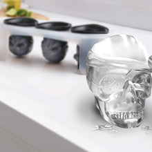 Cargar imagen en el visor de la galería, Set de hieleras moldes de silicona modelo cráneos skull