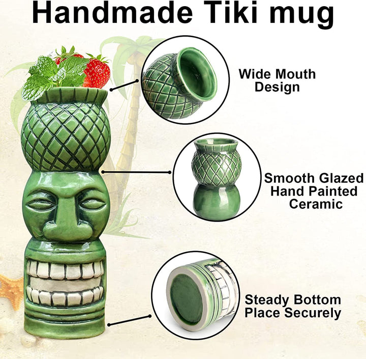 TIKI MUG Handmade 650ml CERAMIC 65CL