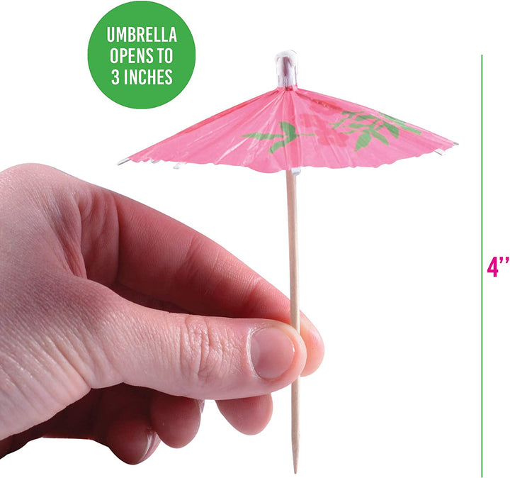 Púas de cóctel para paraguas de bebida, paquete a granel de 100 PCS.
