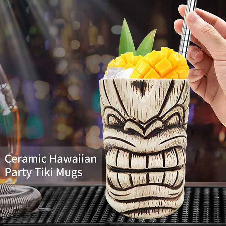 Tiki Mugs - Taza de cerámica Tiki, 16.8 oz/18.6 fl oz, taza de cóctel Toscano Kanalo
