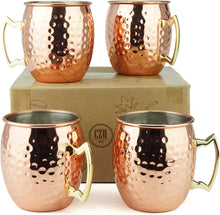 Cargar imagen en el visor de la galería, Moscow SET DE 4 Mule-taza, martillada.
