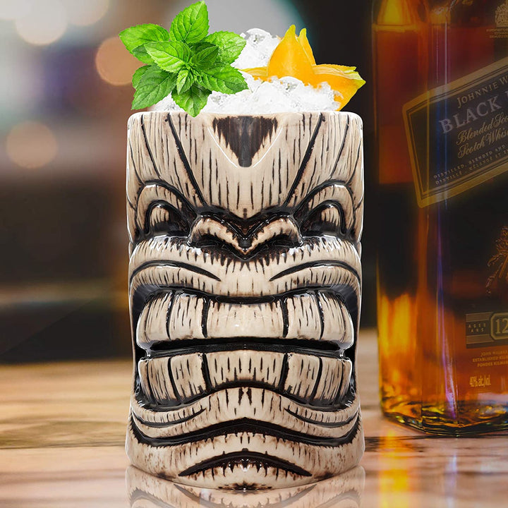 Tiki Mugs - Taza de cerámica Tiki, 16.8 oz/18.6 fl oz, taza de cóctel Toscano Kanalo