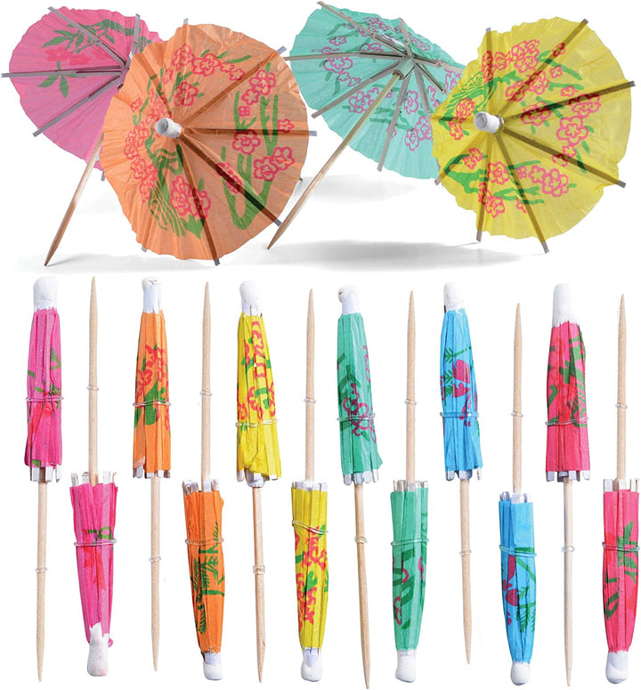 Púas de cóctel para paraguas de bebida, paquete a granel de 100 PCS.
