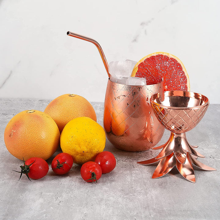 Taza cóctel de piña chapada en cobre. 890 ml