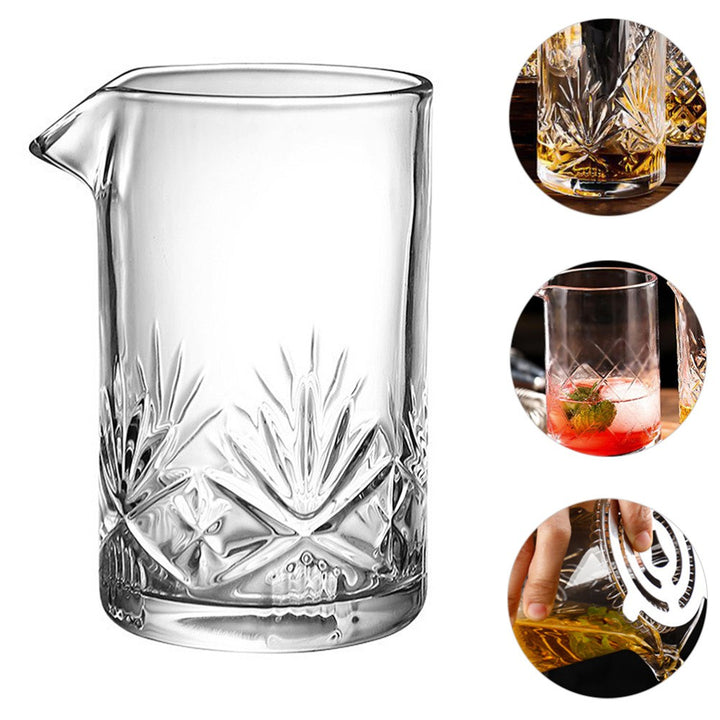 MIXING GLASS 700ml. Vaso mezclador diseño tallado.