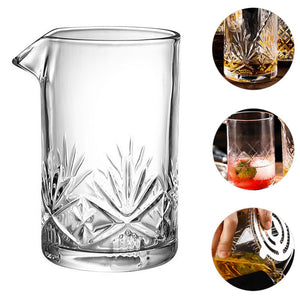 MIXING GLASS 700ml. Vaso mezclador diseño tallado.