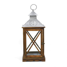 Cargar imagen en el visor de la galería, Farol de madera para decoración en tono natural- l

52cm