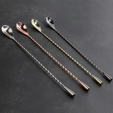 Cargar imagen en el visor de la galería, Cuchara mezcladora de cóctel lágrima plata 30cm