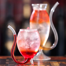 Cargar imagen en el visor de la galería, Copa de cristal con pajita para cóctel, vaso creativo de 300ml