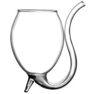 Copa de cristal con pajita para cóctel, vaso creativo de 300ml
