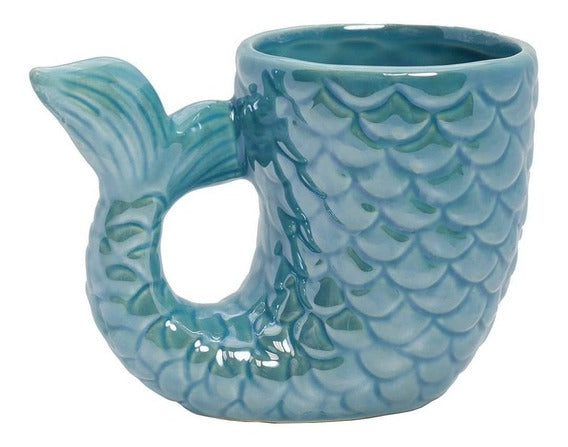 Taza creativa de sirena con mango dorado, cerámica, regalo para cumpleaños y boda, 380 ml