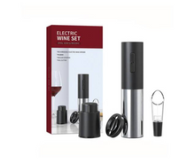 Cargar imagen en el visor de la galería, KIT DESCORCHADOR DE VINO ELÉCTRICO 4 EN 1.