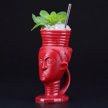 Cargar imagen en el visor de la galería, Ceramic Traditional Jamaican Woman Tiki 430ml