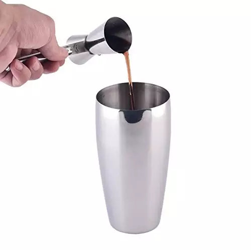 Jigger doble de acero inoxidable, con mango, grado alimenticio 20/40ml
