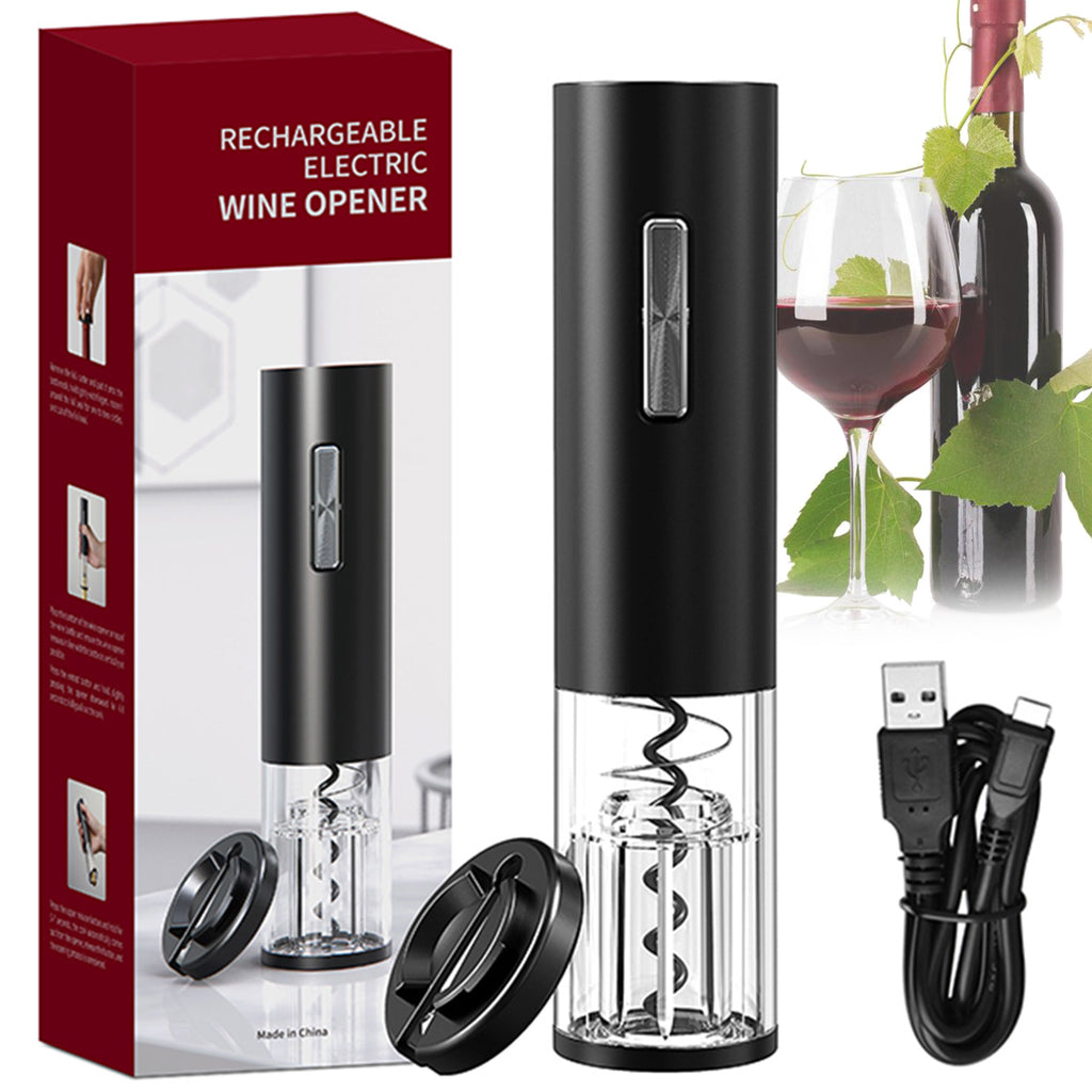 Sacacorchos eléctrico recargable por USB, Kit de abridor de vino  automático, abridor de botellas de vino tinto para Bar, regalo para amantes  del vino - AliExpress