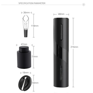 KIT DESCORCHADOR DE VINO ELÉCTRICO 4 EN 1.