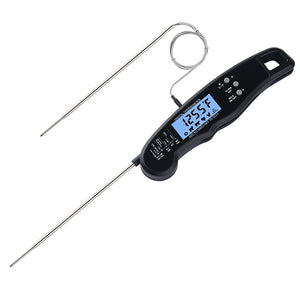 Termómetro digital de carne de lectura instantánea con doble sonda segura para el horno para ahumador Cocina Alimentos Cocinar BBQ Leche Café y aceite Freír en profundidad