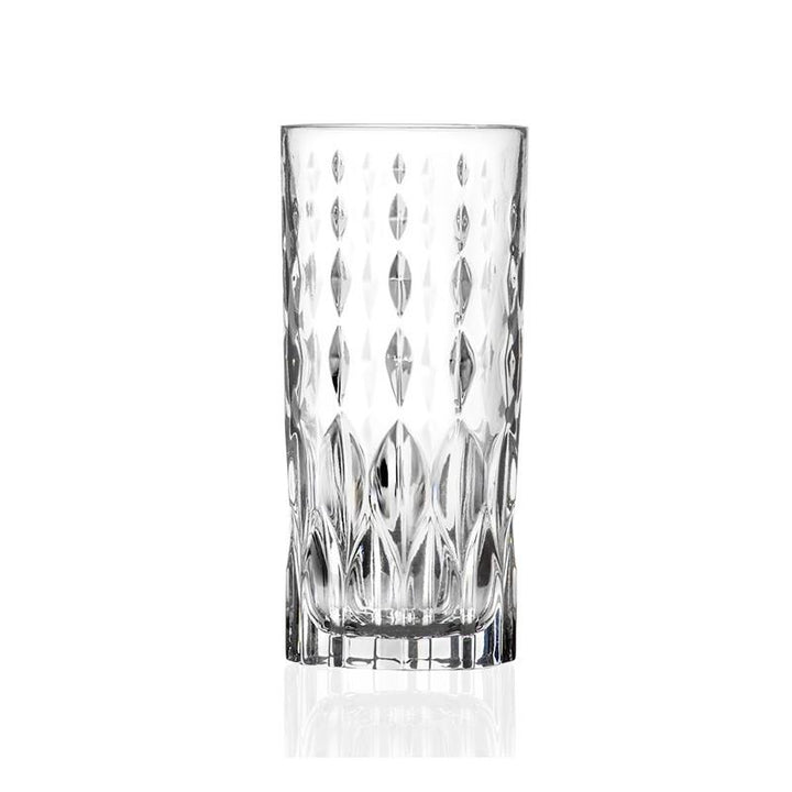 Set De 6 Vaso Largo En Cristal Rcr Marilyn 35 Cl