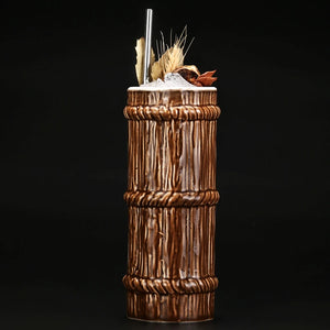 Taza Tiki de cerámica bambú 410ml,