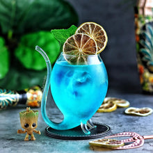 Cargar imagen en el visor de la galería, Set x 6, Copa de cristal con pajita para cóctel, vaso creativo de 300ml