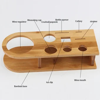Kit Barman Acero Inoxidable 10 piezas con soporte