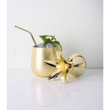 Cargar imagen en el visor de la galería, Vaso de piña dorado 500ml