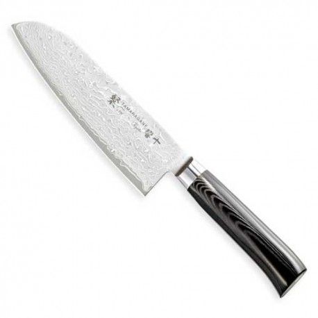 Cuchillo Santoku 175 mm. Tamahagane Kyoto Damasco 63 capas.