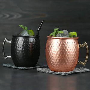 Mug de cobre 530ml. Negro Martillado para MOSCOW.