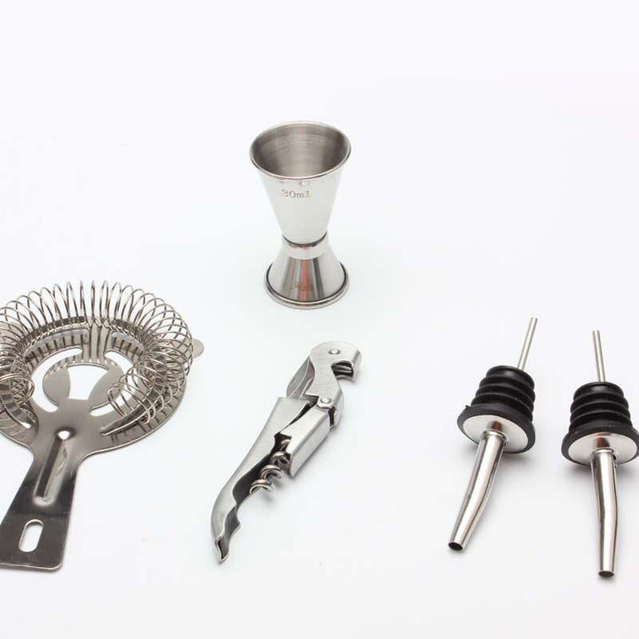 Kit bar de 12pzs, con estante de Madera 750 ml,
