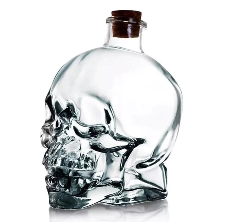 Botella Calavera Vidrio Craneo Vodka Whisky 400 Ml