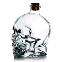 Cargar imagen en el visor de la galería, Botella Calavera Vidrio Craneo Vodka Whisky 400 Ml